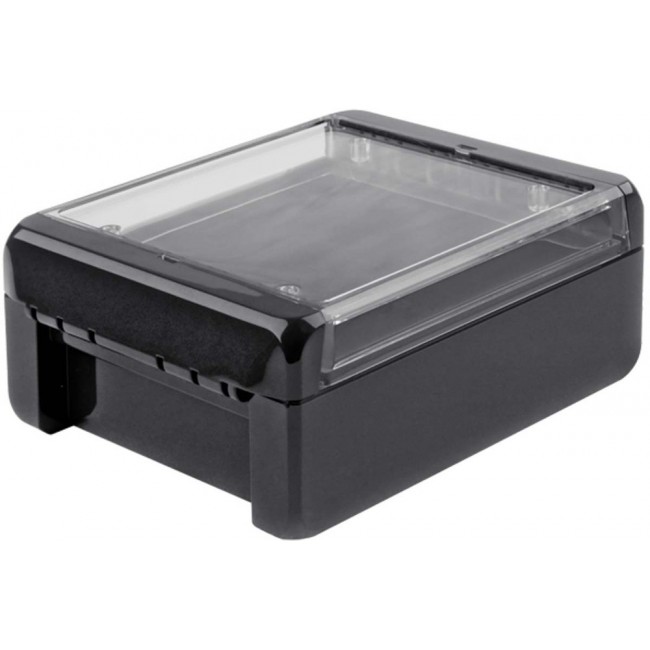 96023224 B 141306 PC-V0-G-7024, Bocube Series Graphite Grey Polycarbonate V0 Enclosure, IP66, IP68, IK07, Transparent Lid, 151 x 125 x 60mm