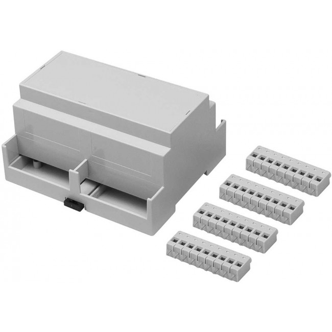 Extended Walls/Sides Enclosure Type, 106.2 x 90 x 58mm, Polycarbonate DIN Rail Enclosure Kit