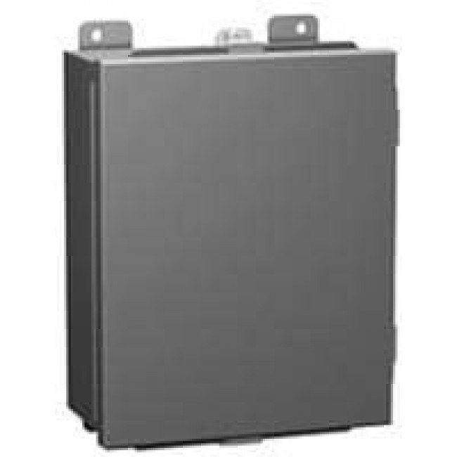 1414N4PHL6, Electrical Enclosures NEMA 4 Mild Steel Continuous Hinge Door w/ Clamps 12 x 12 x 6"