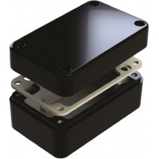 487-130806E-66, 486 Series Black Aluminium Enclosure, IP66, 130 x 80 x 60mm