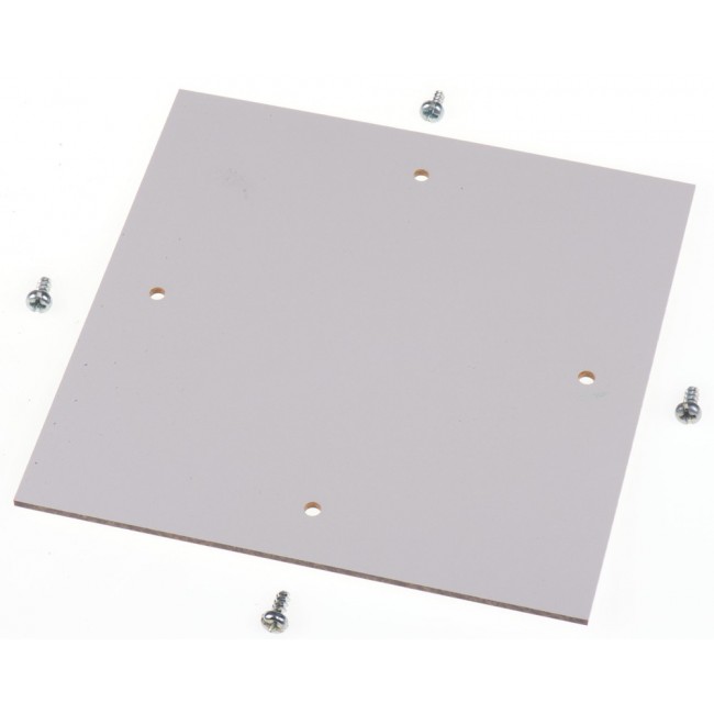 19508701, Plastic Mounting Plate, 3mm H, 150mm W, 150mm L for Use with TK Enclosure