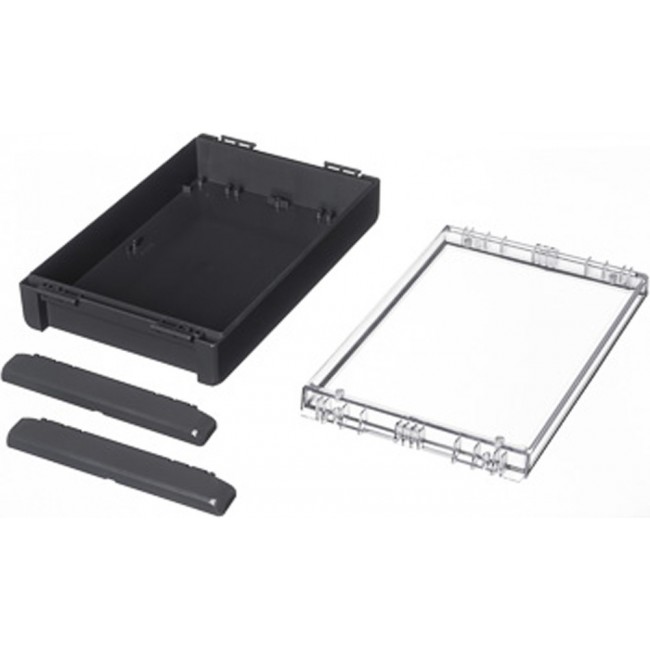 96026324 B 261706 PC-V0-G-7024, Bocube Series Graphite Grey Polycarbonate V0 Enclosure, IP66, IP68, IK07, Transparent Lid, 271 x 170 x 60mm