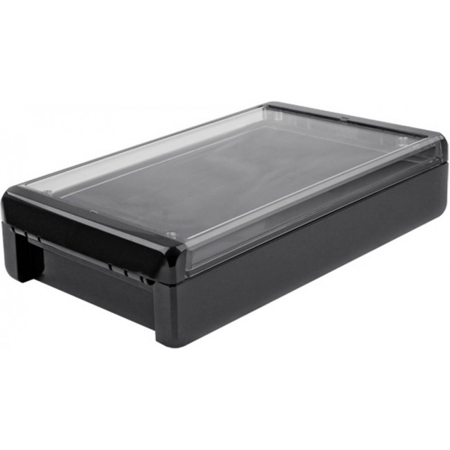 96026324 B 261706 PC-V0-G-7024, Bocube Series Graphite Grey Polycarbonate V0 Enclosure, IP66, IP68, IK07, Transparent Lid, 271 x 170 x 60mm