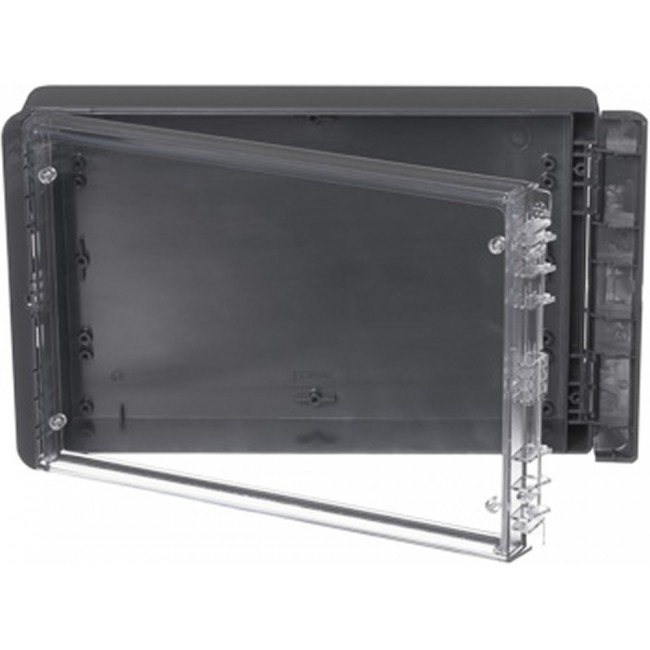 96026324 B 261706 PC-V0-G-7024, Bocube Series Graphite Grey Polycarbonate V0 Enclosure, IP66, IP68, IK07, Transparent Lid, 271 x 170 x 60mm