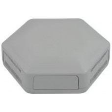 CBHEX1-15-GY, HexBox IoT Enclosure with 1 Solid and 5 Vented Panels 130x146x45mm Grey ABS IP30 / IP40