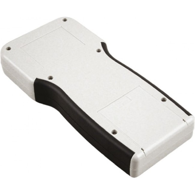 1553TGYBAT, 1553 Series Grey Flame Retardant ABS Handheld Enclosure, Integral Battery Compartment, IP54, 210 x 100 x 32mm