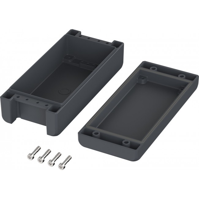 00164124, Bocube Alu Series Graphite Grey Aluminium General Purpose Enclosure, IP66, IP68, IP69, IK09, Graphite Grey Lid