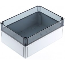 13058801, TK PC Series Grey Polycarbonate Enclosure, IP66, Transparent Lid, 254 x 180 x 111mm