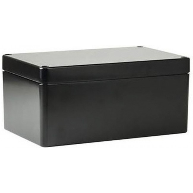 487-261609E-68, 486 Series Black Aluminium Enclosure, IP68, 260 x 160 x 90mm