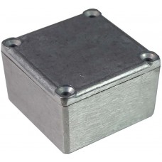 Silver Die Cast Aluminium General Purpose Enclosure, IP54, Black Lid, 51 x 51 x 32mm