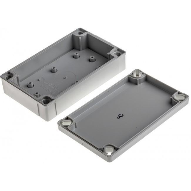 PC 100/35 LG ENCLOSURE, MNX Series Grey Polycarbonate Enclosure, IP66, IP67, Grey Lid, 130 x 80 x 35mm