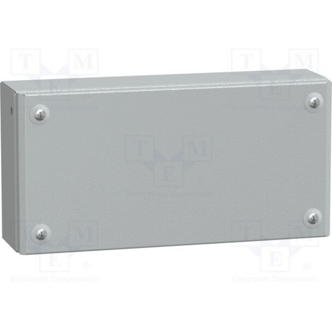 Steel enclosure, (L x W x H) 150 x 300 x 80 mm, light gray (RAL 7035), IP66, NSYSBM15308