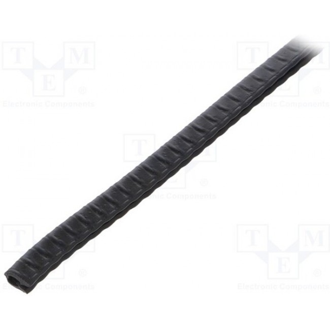 UT-4.2, Hole and edge shield; PVC; L: 10m; black; H: 8mm; W: 5.5mm