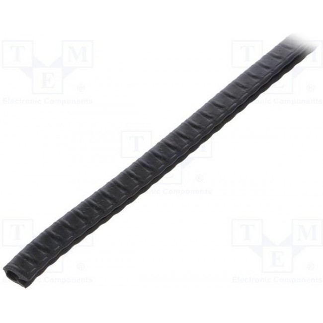 UT-4.2, Hole and edge shield; PVC; L: 10m; black; H: 8mm; W: 5.5mm