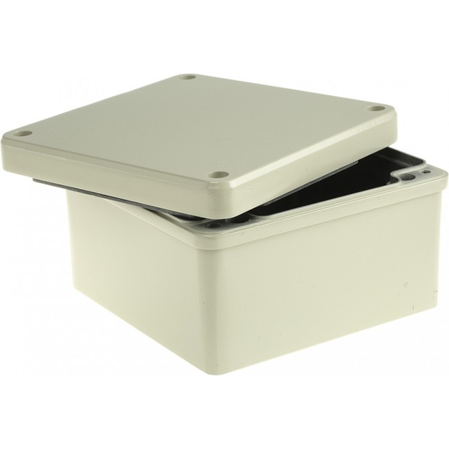 Grey Die Cast Aluminium Enclosure, IP66, Grey Lid, 166 x 166 x 100mm