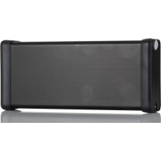 1455C1202BK, 1455 Series Black Aluminium Enclosure, IP54, Flanged, Black Lid, 120 x 54 x 23mm