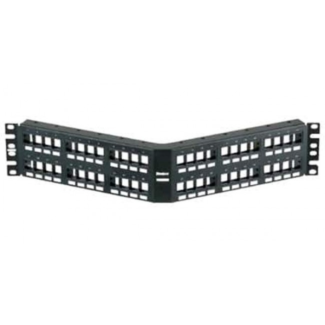 NKPPA48FMY, PATCH PANEL 48 PORT 2 ROW ANGLED