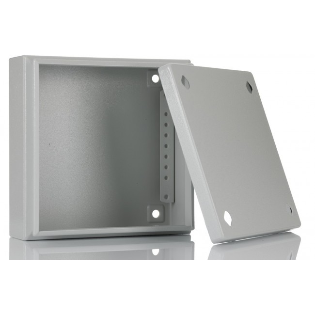 1516000, KX Series RAL7035 Steel Enclosure, IP66, IK08, 200 x 200 x 80mm