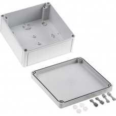 9517000, PK Series Grey Polycarbonate Enclosure, IP66, IK08, Flanged, Grey Lid, 182 x 180 x 90mm