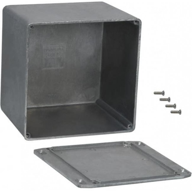 Aluminum die cast enclosure, (L x W x H) 119 x 120 x 94 mm, natural, IP54, 1590VFL