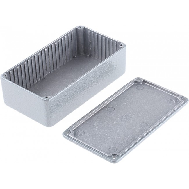 RTM5004/14-PAT, 5000 Series Grey Die Cast Aluminium Enclosure, IP54, Grey Lid, 120 x 66 x 40mm