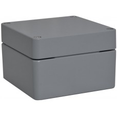 Grey Aluminium Enclosure, IP66, IK09, Grey Lid, 140 x 140 x 90mm