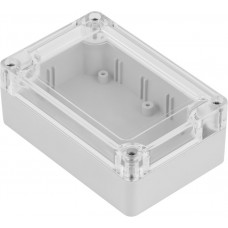 Grey ABS, Polycarbonate Enclosure, IP68, IK07, Transparent Lid, 105 x 70 x 40mm