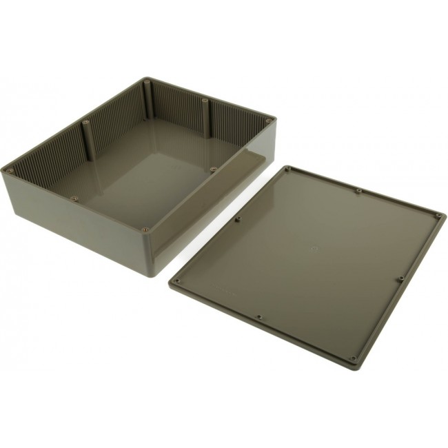 Grey ABS General Purpose Enclosure, IP54, Grey Lid, 200 x 250 x 65mm