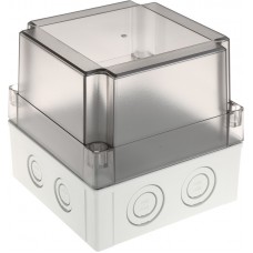 PCM 125/125 T ENCLOSURE, Enclosure MNX 130x125x130mm Light Grey / Smoked Grey Polycarbonate IP67