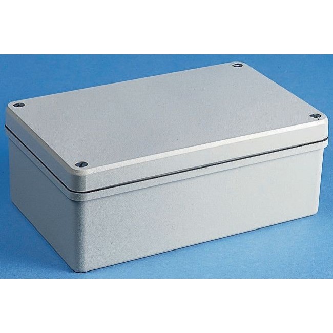 Grey Die Cast Aluminium Enclosure, IP66, Grey Lid, 166 x 166 x 60mm