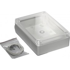 RP1205C, Plastic Enclosure with Clear Lid RP 105x145x45mm Light Grey ABS / Polycarbonate IP65