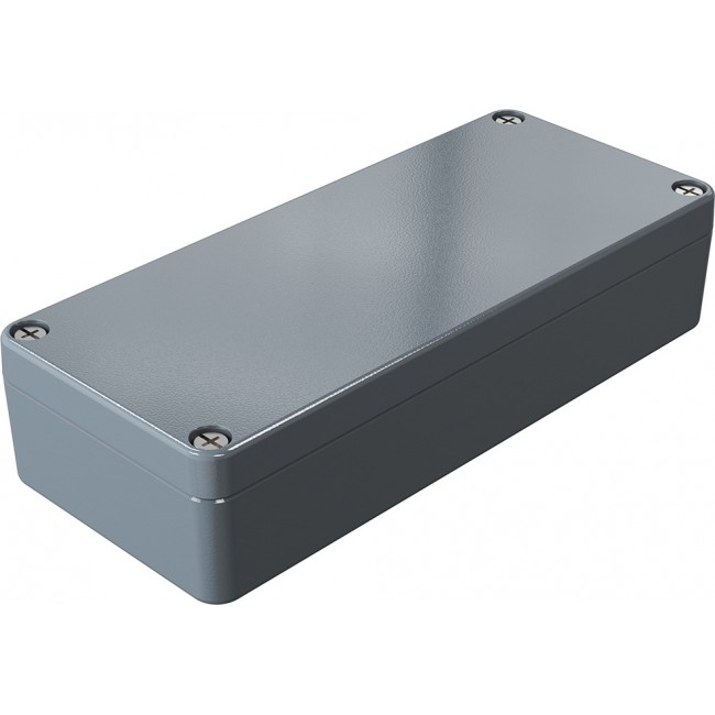 01061503, Aluminium Standard Series Grey Die Cast Aluminium Enclosure, IP66, IK09, Grey Lid, 150 x 64 x 34mm