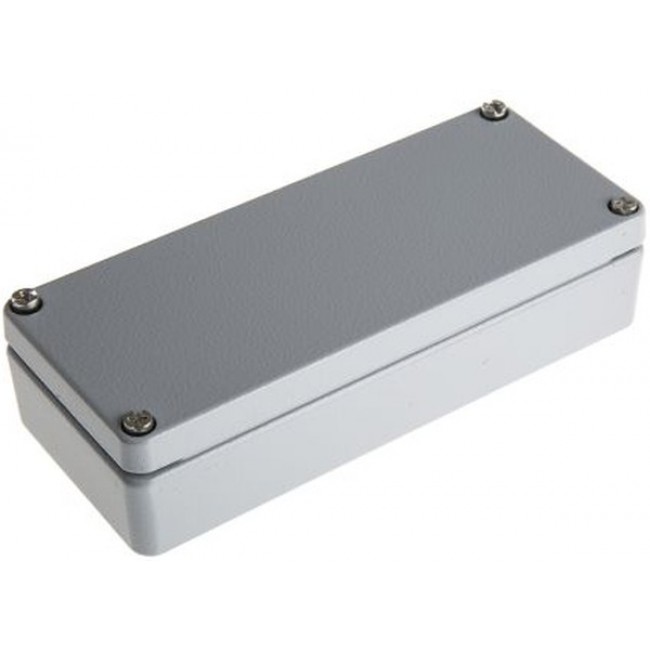 01061503, Aluminium Standard Series Grey Die Cast Aluminium Enclosure, IP66, IK09, Grey Lid, 150 x 64 x 34mm