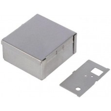 Sheet steel RF shielding enclosure, (L x W x H) 54 x 50 x 26 mm, natural, 371.16