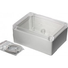 RP1215C, RP Series Light Grey ABS General Purpose Enclosure, IP65, Clear Lid, 145 x 105 x 60mm