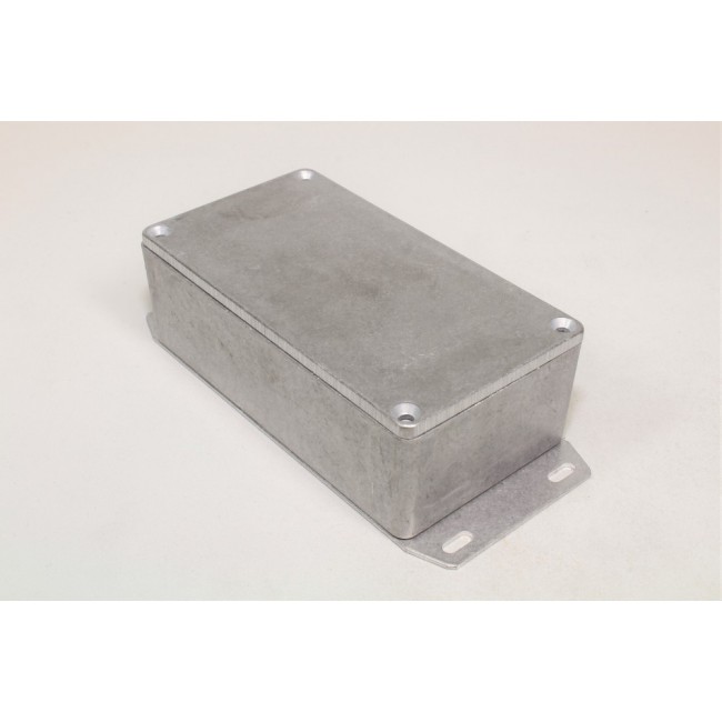 1590NF, 1590-RIBBED Series Die Cast Aluminium Alloy Enclosure, IP54, Flanged, 121 x 66 x 36mm