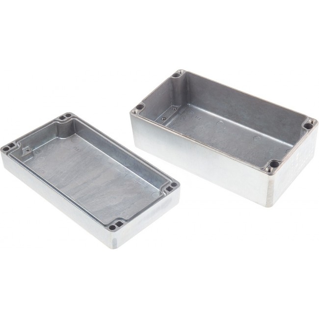 Silver Die Cast Aluminium Enclosure, IP66, Silver Lid, 220 x 120 x 91mm