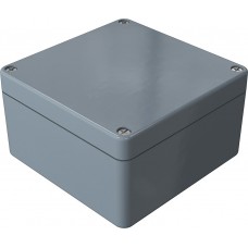 Polyester enclosure, (L x W x H) 160 x 160 x 91 mm, gray (RAL 7000), IP66, 021616090