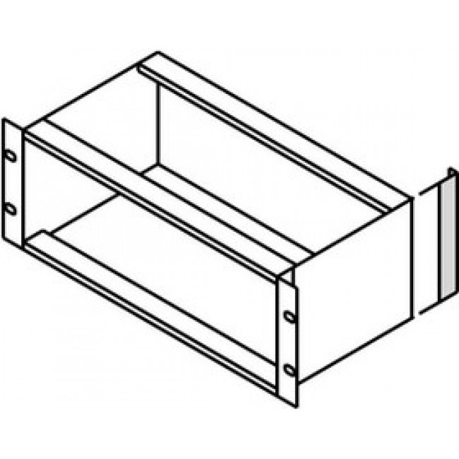 Corner profile back, aluminum, (H) 132.6 mm, 3 U, for EMC sealing made of stainless steel, 24561-198