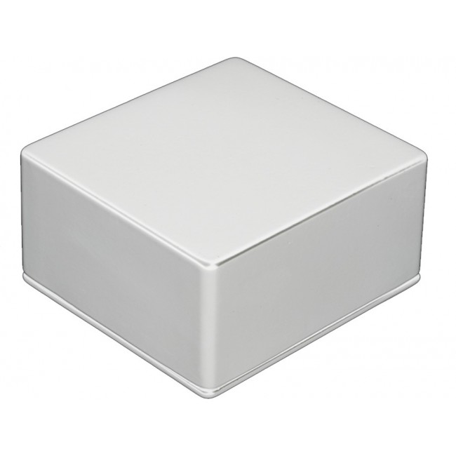 White Die Cast Aluminium Enclosure, IP54, White Lid, 121 x 95 x 61mm