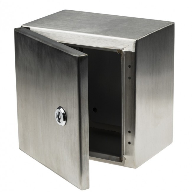 304 Stainless Steel Wall Box, IP66, 200 mm x 200 mm x 150mm