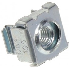 P1032CN, Cage Nut Package for Square-Hole Rack Angles, #10-32 Qty 20, Plated, Mild Steel