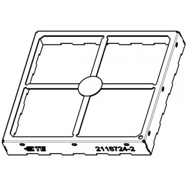 2118724-2, Board Mount EMI Enclosures 36.83 x 33.68 x 5.08mm Two-piece Cold Rolled Steel SMD