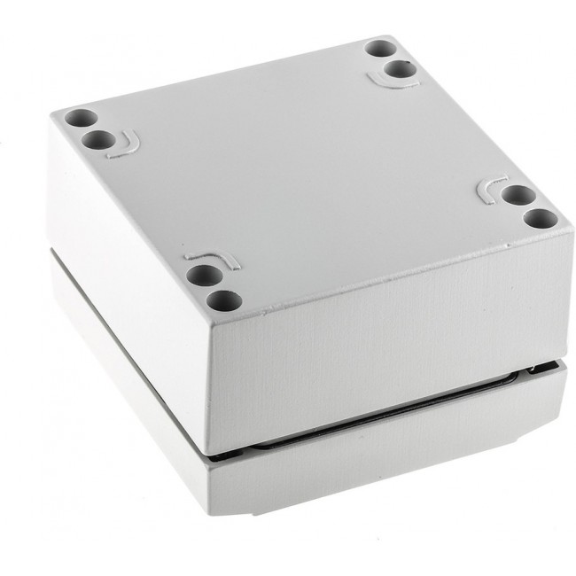 Aluminum enclosure, (L x W x H) 100 x 100 x 61 mm, gray (RAL 7038), IP66, 041010060