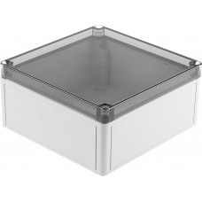 11100701, TK PS Series Grey Polystyrene Enclosure, IP66, Transparent Lid, 182 x 180 x 90mm