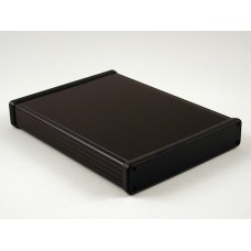 1455R2202BK, 1455 Series Extruded Aluminium Enclosure, IP54, 220 x 165 x 31mm