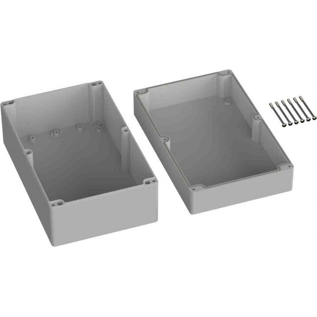 Grey ABS General Purpose Enclosure, IP66, IK07, Grey Lid, 160 x 250 x 119mm