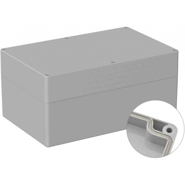 Grey ABS General Purpose Enclosure, IP66, IK07, Grey Lid, 160 x 250 x 119mm