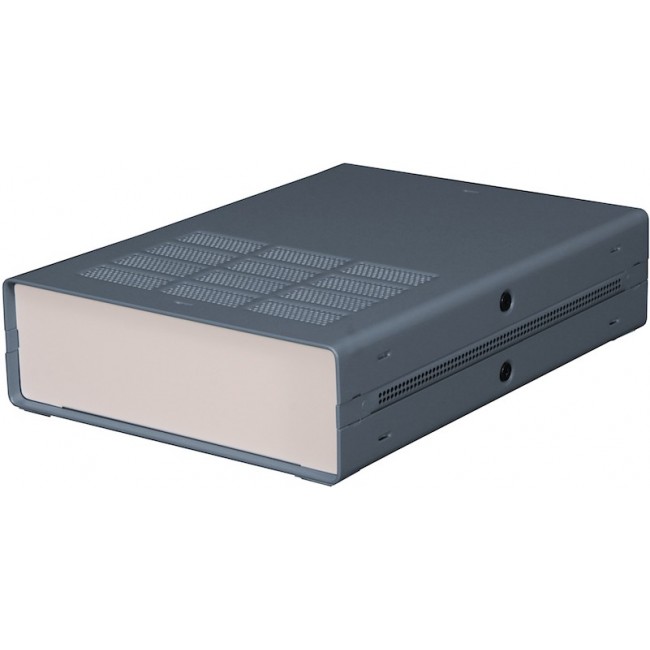 Grey Extruded Aluminium Enclosure, IP30, Grey Lid, 279 x 203 x 65mm