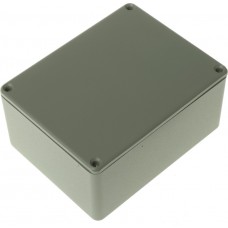 Grey Die Cast Aluminium Enclosure, Grey Lid, 114.7 x 89.7 x 55.1mm